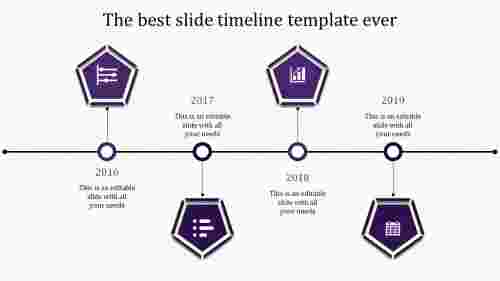 powerpoint with timeline-4-purple